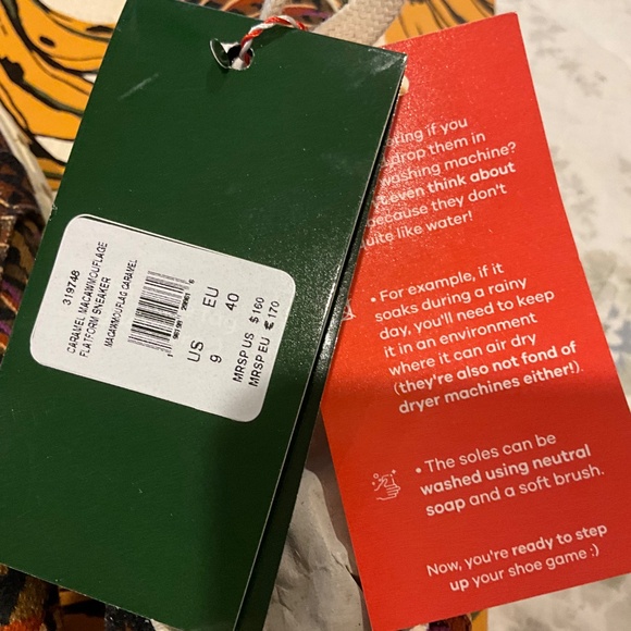 Farm Rio Caramel Macawmouflage Flatform Sneaker New NWT Size 9 Dust Bag SOLD OUT - Picture 11 of 12